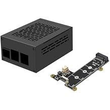 Geekworm X1001 M.2 Key-M NVMe SSD PIP PCIe Peripheral Board+P579 حافظة معدنية لـ Raspberry Pi 5