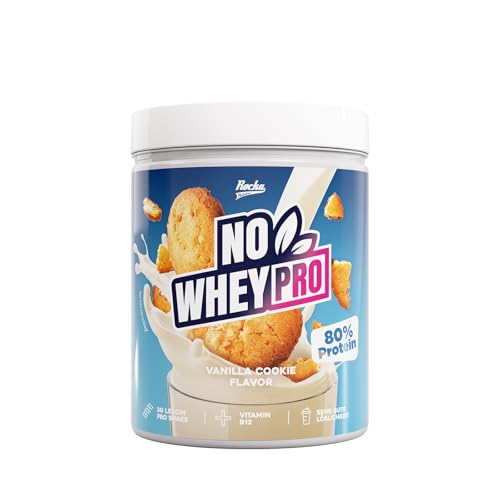 Rocka Nutrition NO WHEY PRO Vegan Protein | Pflanzliches Protein-Pulver mit 24 g Protein pro Portion, Aminosäuren & Vitamin B12 | 750 g (Vanilla Cookie)