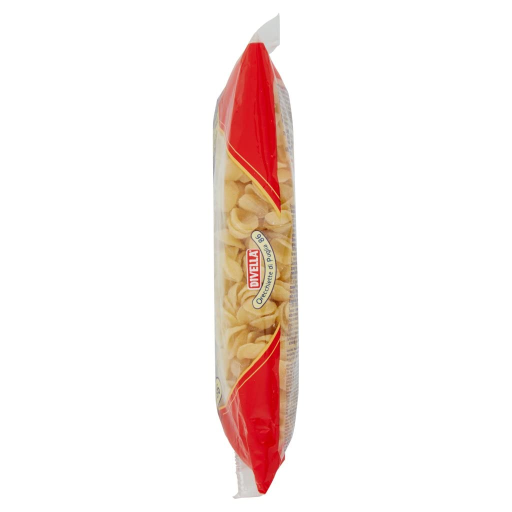Italian Gourmet Orecchiette di Puglia N.86 Pasta grano duro secca 24 x 500g | Formato regionale mit muschelförmiger Oberfläche, hält Sugo gut, ideale per, Gesamtnettogewicht 12 kg + Kostenlos Polpa 400g