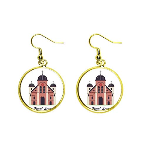 Pendientes de oro coreanos elegantes con diseño dangle de gota para mujer