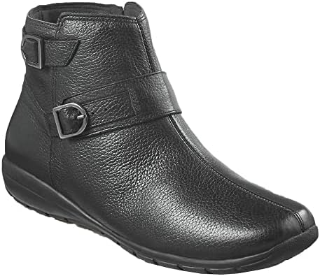 Easy Spirit Women's Aurelia Ankle Boot, Black Leather, 6 | Image 3