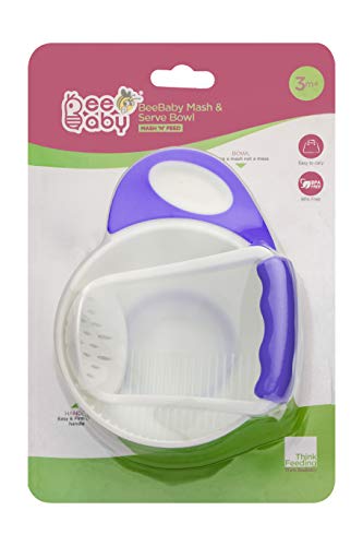 Image of BeeBaby Food Mash & Serve Bowl Set For Baby (Violet)