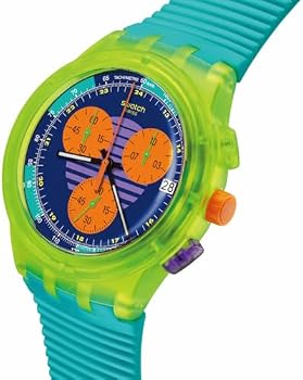 Swatch Neon Wave - SUSJ404, yeşil, şerit : Amazon.com.tr: Moda