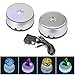 ASENTE 4 LED Rotating Display Stand - Glass Sculpture Light Base and Lighted Base for Glass Art - Light Display Base - LED Display Base w/ Color Changing Lights