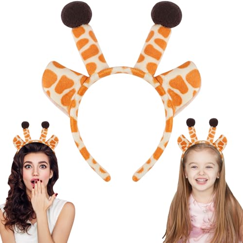 Chanaco Giraffe Ear Headband Giraffe Costume Fashion Headband for Women Animal Ears Headband for Washing Face Animal Costume Cosplay Party Headbands for Halloween Decoration
