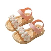 Mädchen Sandalen Sommer Kinder Strandschuhe Elegant Prinzessin Schuhe Mit Blumen Bequeme Weichen Flache Sommerschuhe 2025 Mode Outdoor Trekking Kindersandalen 0-12 Jahre