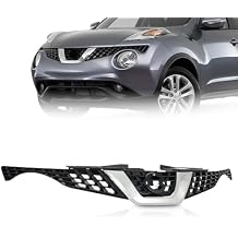 Front Honeycomb Bumper Grille Grill Compatible with 2015-2017 Nissan Juke S/SL/SV, Replacement for 620703YM0B, NI1200275