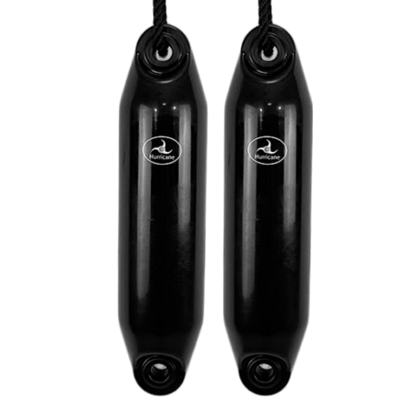 Hurricane Fenders Original Series Boat Fender PM01 40cm x 10cm (16" x 4") - Black - Pack Of Two
