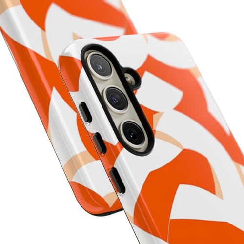 Coque Samsung S24 Plus motif géométrique design brillant orange - 2