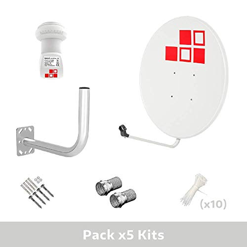 Diesl.com - Pack 5 Kits Parabólica 80cm + LNB + Soporte