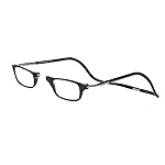 Clic Magnetic Reading Glasses (Expandable), Adjustable Temple Computer Readers, Original Expandable, (Black, 1.50 Magnification)