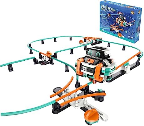 Wabo The Robot – Gyro Monorail Science Kit | Educational STEM Engineering Toys for Kids & Teens | Bilingual Manual English & Français
