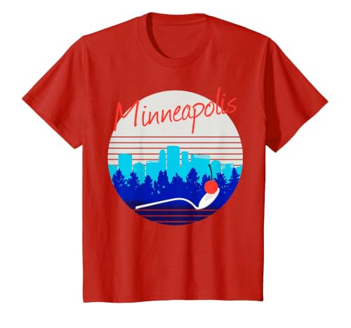 Minneapolis St Paul Twin Cities Minnesota MSP Souvenir T-Shirt, Youth, Red, 3T