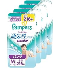 パンパース パンツ Mサイズ 通気性プラス 216枚(54枚×4パック)