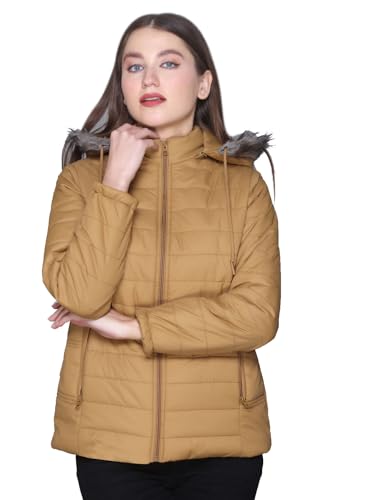 Image of RARE TIMES Women's Stylish Solid Full Sleeves Jacket | Winter Wear Quilted Jacket for Travelling | Regulaer Fit Puffer Jacket For Women