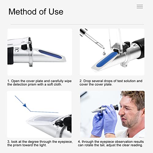 Medição de álcool Espirituoso 0-80% Alumínio Plástico Com para Medição de Porcentagem de Volume de á