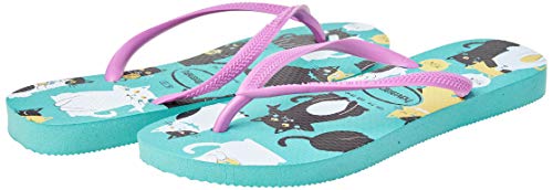 Chinelo Slim Pets, Havaianas, Feminino, Verde Orvalho, 37/38