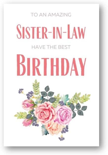 Second Ave Flower Sister-in-Law Birthday Greetings Card