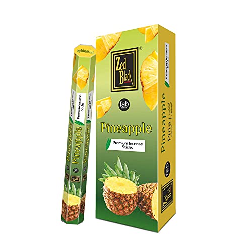 Zed Black Pineapple - Hexa Incense Sticks - 20 Incense Sticks Per Box -& 6 Boxes Inside (Total 120 Sticks) Premium Quality Incense Sticks For Relaxation, Yoga, Meditation #TOP1