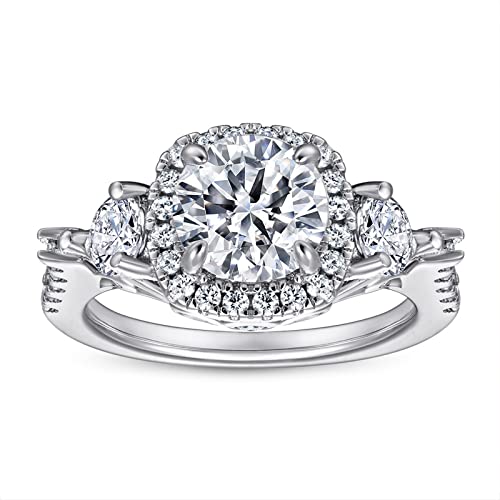 Bague Argent Véritable et zircons pour femme | Anneau élégant trio scintillant