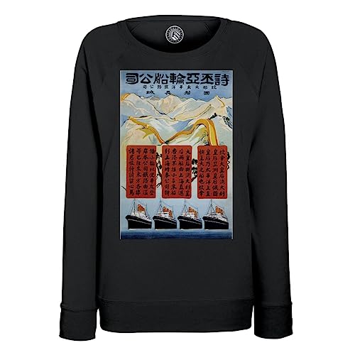 Sweatshirt Femme idée cadeau idéale passionnée d'affiche poster vintage de voyage