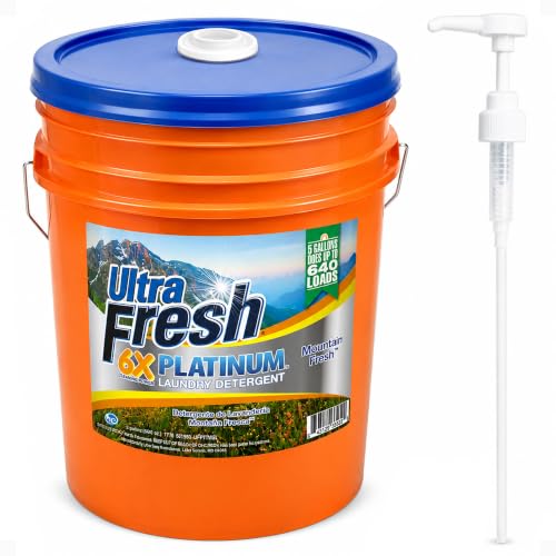 Image of Ultra Fresh 6X Platinum Liquid Laundry Detergent, 5 Gallon, Mountain Fresh