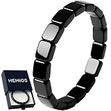 Hemios Hematite Bracelet Men - Reignites Masculine Energy, Natural Hematite Stone Beaded Stretch Healing Bracelets Reclaim Your Edge & Confidence