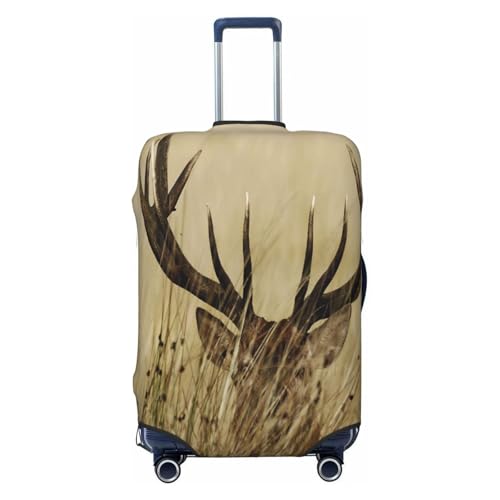 White Tailed Deer Print Luggage Suitcase Covers Elastic Washable Luggage Protector Luggage Covers For Suitcase