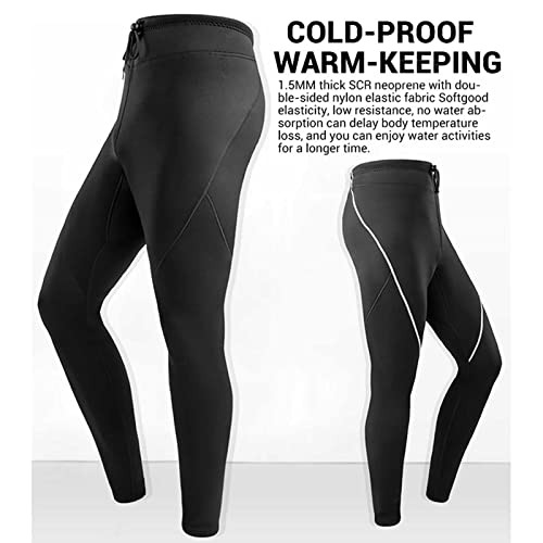 Chaqueta Wetsuit para Hombre 1.5mm Neopreno con Cremallera Frontal Mangas Largas Traje para Buceo, Natación, Snorkeling, Surf (Negro 3XL) miniatura 3