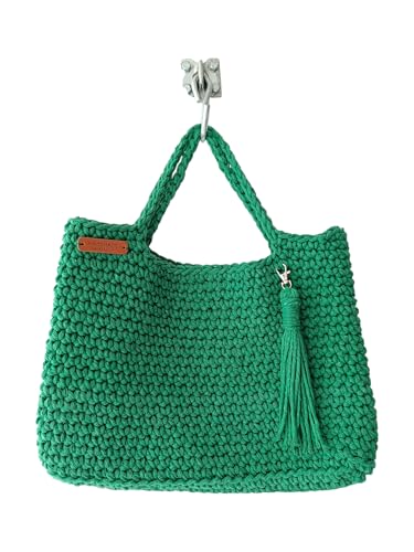 Bolsa crochê femenina (VERDE BANDEIRA)