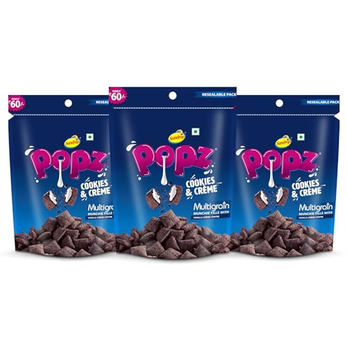 Image of Sundrop Popz -Cookie & Creme centre filled multigrain cereal |375g (125g Pack of 3)