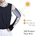 Bacophy 6 Pairs Arm Sleeves with Thumb Holes UV Protection Cooling Men Women Sunblock Cycling Arm Cover