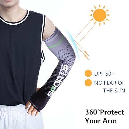 Bacophy 6 Pairs Arm Sleeves UV Protection Cooling Men Women Sunblock Cycling Arm Cover2