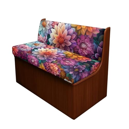 Whosucclay Boho Flower RV Dinette Cushion Covers,Washable Sofa Furniture Protector Water Repellent Furniture Protector for Pets Couch Cover for 2 Cushion Couch