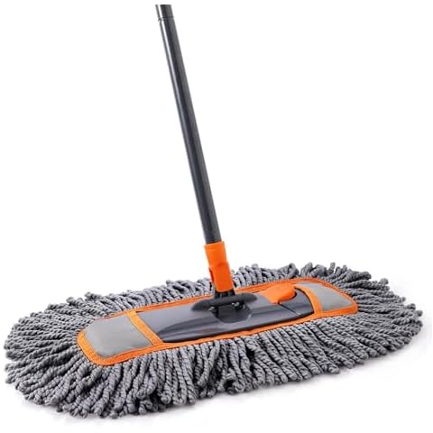 CLEANHOME Microfiber Dust Mop for Hardwood Floor Cleaning, Dry and Wet Baseboard and Floor Duster, Household Cleaning Tool for Kitchen, Bathroom Cover