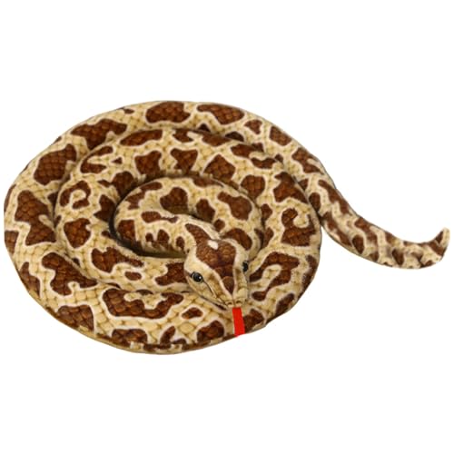 Serpent python en peluche marron ultra doux et réaliste pour des farces mémorables