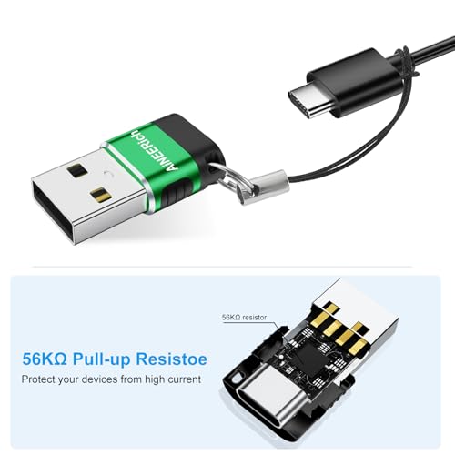 AiNEERich USB to USB C Adapter 6 Pack,Type C Female to A Male Converter - image 7