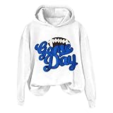 Genérico Hombre Ancho Sudadera con Capucha para Mujer, Divertido Juego de fútbol, ​​Sudadera con Capucha de Manga Larga Sudadera Capucha Baratas (White, XL)