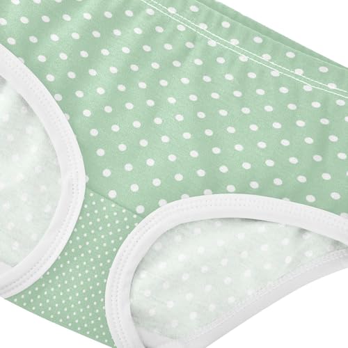 Polka Dot Cute Green Cute Polka Dot Girls Underwear for Toddlers Soft Cotton 2T-8Y Kids Panties4