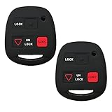 2Pcs Coolbestda Rubber Key Fob Remote Cover Case Protector Keyless Entry for Toyota Land Cruiser FJ...