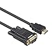 Cable HDMI a VGA, BENFEI Chapado en Oro, Macho a Macho para Ordenador, portátil, PC, Monitor, proyector, HDTV, Chromebook, Raspberry Pi, Roku, Xbox y más, Color Negro 4,5 m