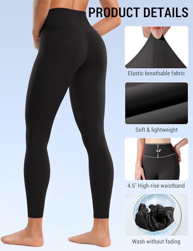 Image of Venzina High Waist Tummy Control Yoga Pants for Women - Super Soft Squat Proof Leggings with 4- Way Stretch for Gym, Running, Yoga & Daily Casual Wear