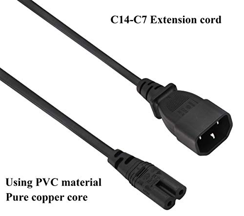 AAOTOKK (2Pezzi) Cavo CA IEC 320 C14 a C7,10A 125V...