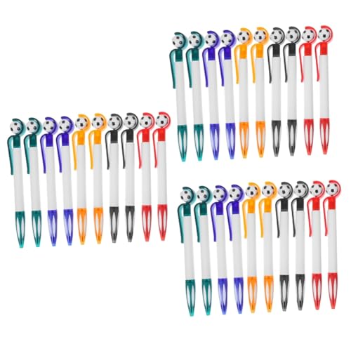 Stylos à bille forme de football rétractables Housoutil pour étudiants | Lot de 30
