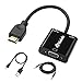 Price comparison product image HDMI to VGA Adapter, Weduda 1080P Active HDMI to VGA Converter Gold-Plated Cord with Audio for Computer, Desktop, Laptop, PC, Monitor, Projector, HDTV
