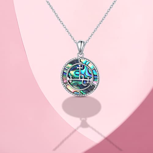 DAOCHONG Sigil of Lilith Necklace S925 Sterling Silver Sigil of Lilith Pendant Necklace Gifts for Women Rolo Chain 18+2 inches3
