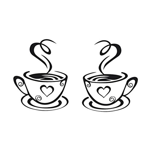 Allywit New Arrival Beautiful Design Coffee Mugs Tea Coffee Art Decal Vinyl Wall