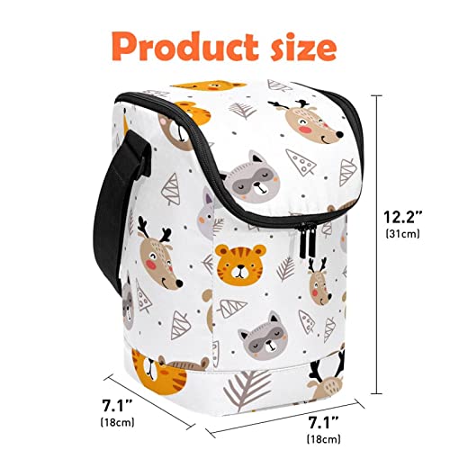 Lonchera para el trabajo y escuela con estampado animal ideal para picnics de fin de semana 5