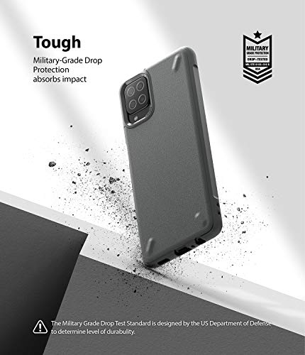 Image of Ringke Onyx for Samsung Galaxy A12 / A02 Case Back Cover, [Extreme Tough] Rugged Flexible Protection Durable Anti-Slip TPU Heavy Impact Shock Absorbent for Galaxy A12 / A02 Back Cover Case - Dark Gray