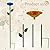 Retyion 4 Pack Bee Watering Station, Bee Bath for Garden Metal Bee Water Feeder with Flower Design, Colorful Butterfly Bee Bath Bowl for Outdoor Garden Yard Decor (Red,Green,Blue,Yellow)